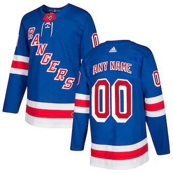 NHL Men adidas New York Rangers blue Customized Jersey->customized nhl jersey->Custom Jersey